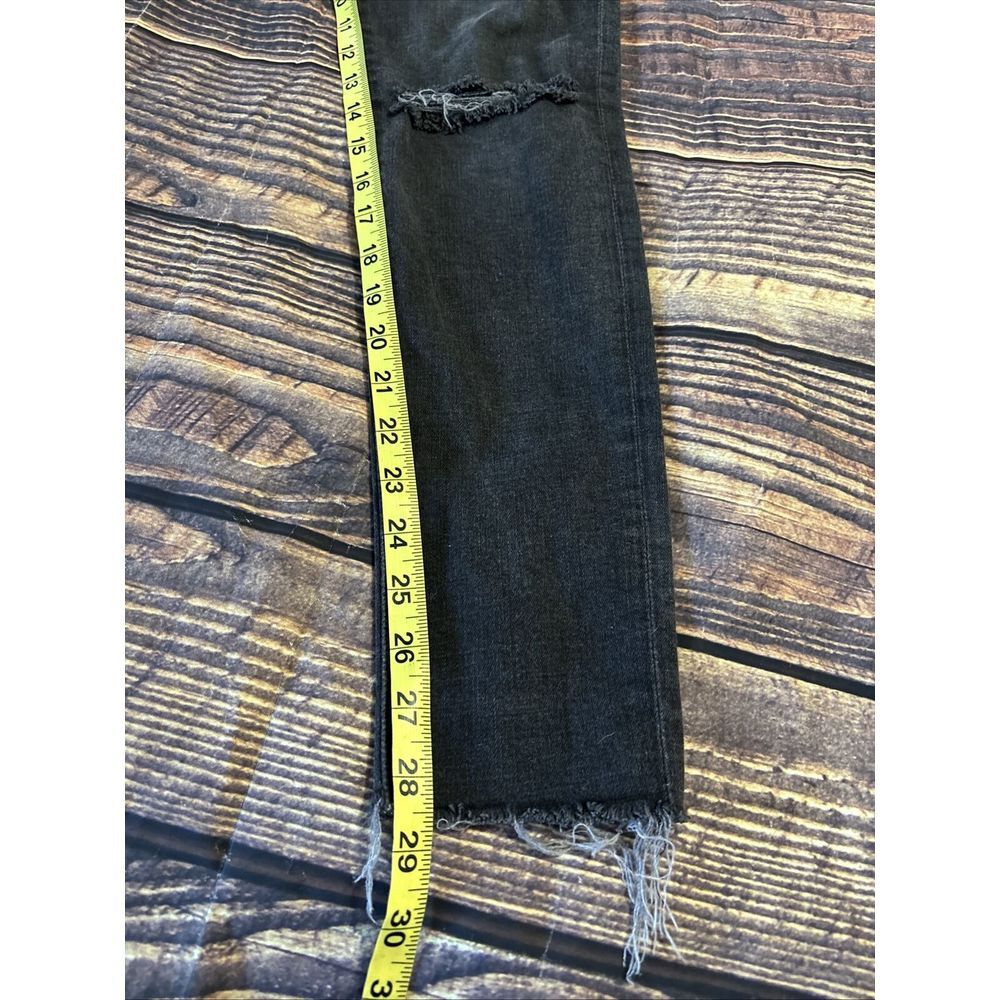 Frame Denim Women's Le Skinny de Jeanne Black Distressed Jeans size 26 - Picture 8 of 8